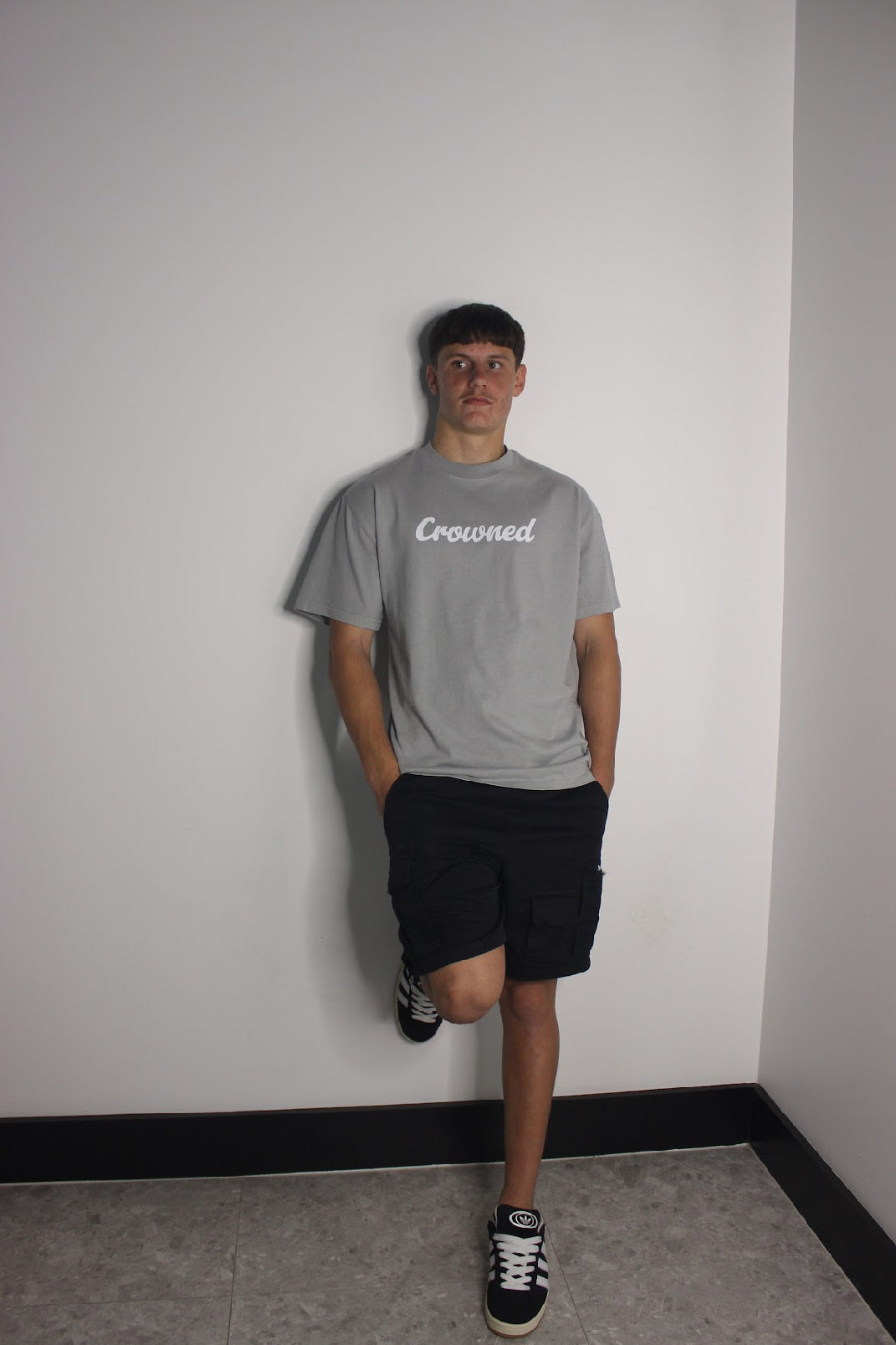 Crowned Essentials Tee Grey